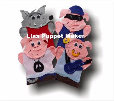 Les trois petits cochons puppets
